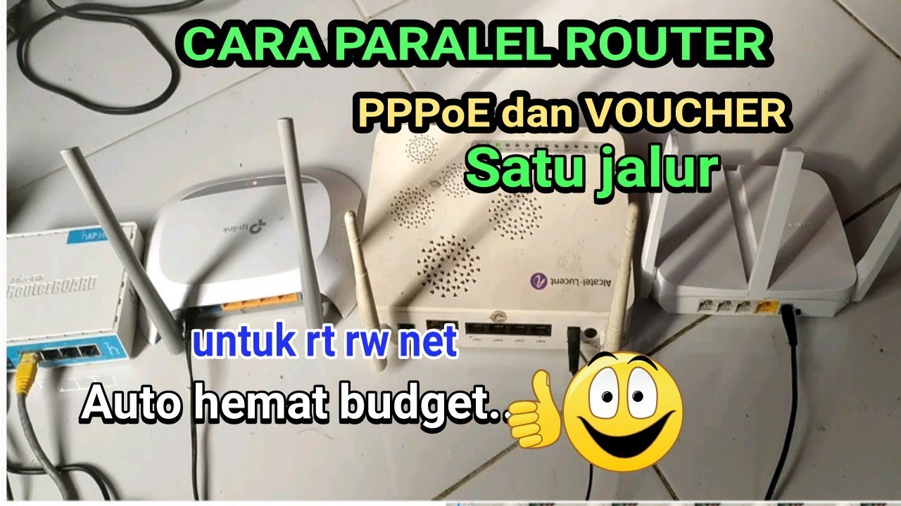 CARA PARALEL ROUTER PPPoE Satu jalur DENGAN WIFI VOUCHER‼️PERLUAS WIFI RT RW NET
