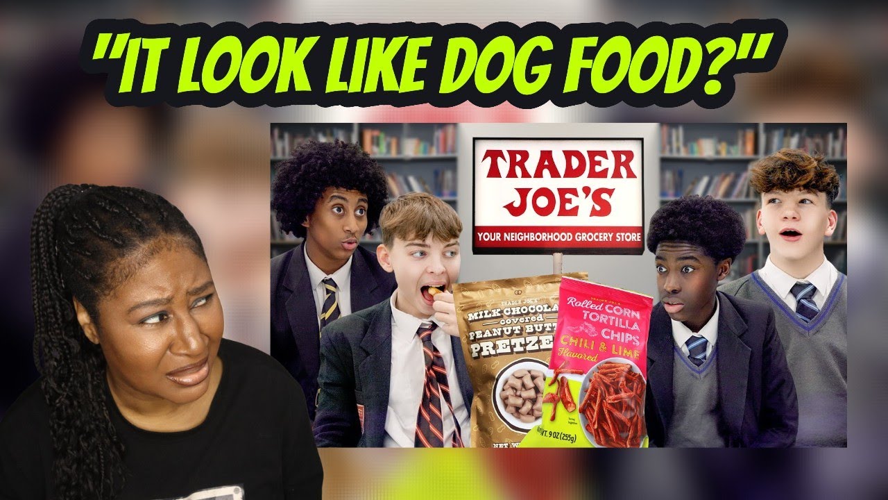American Reacts| British Highschoolers try Traders Joe's for the first time