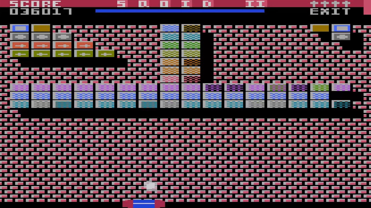 ATARI 8BIT XL XE Sqoid II 2 By Bit Soft 1990 ARKANOID BREAKOUT BAT N BALL CHEAT 400 800 600 1200 140