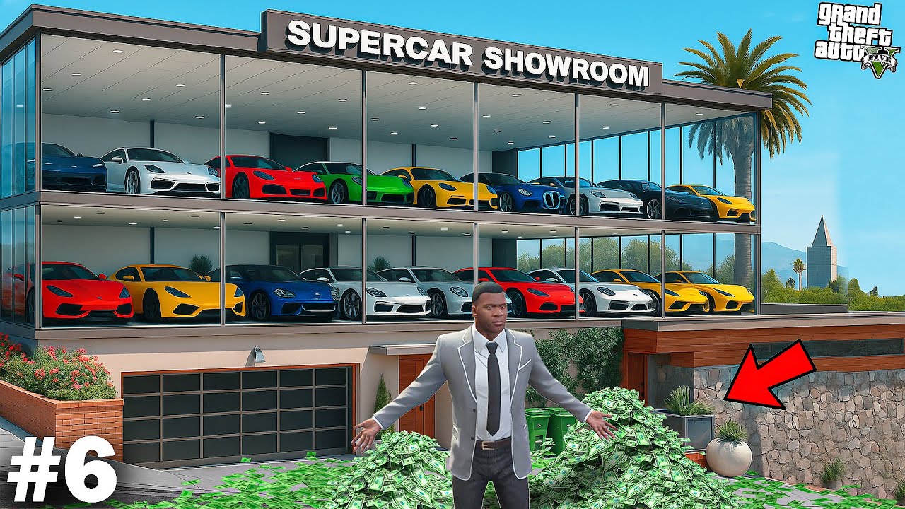 Franklin Collecting Money To Buy Supercars For His Supercar Showroom In GTA 5!
