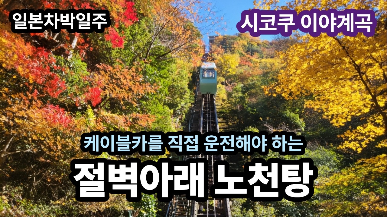 25[퇴사 후 일본 차박 여행]일본 3대 비경 중 하나인 시코쿠 이야 계곡!!! 아찔한 드라이브와 케이블카를 직접 운전해서 노천탕 가요