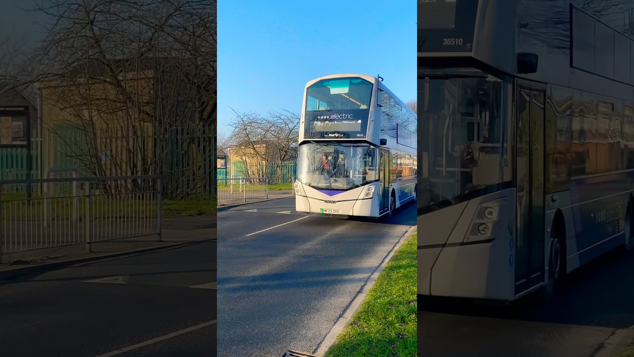 &lsquo;36510&rsquo; Wright StreetDeck Electroliner ⚡️&rsquo;First York&rsquo; 4 ) - Acomb Tudor Road (6/3/25) #bus #shorts