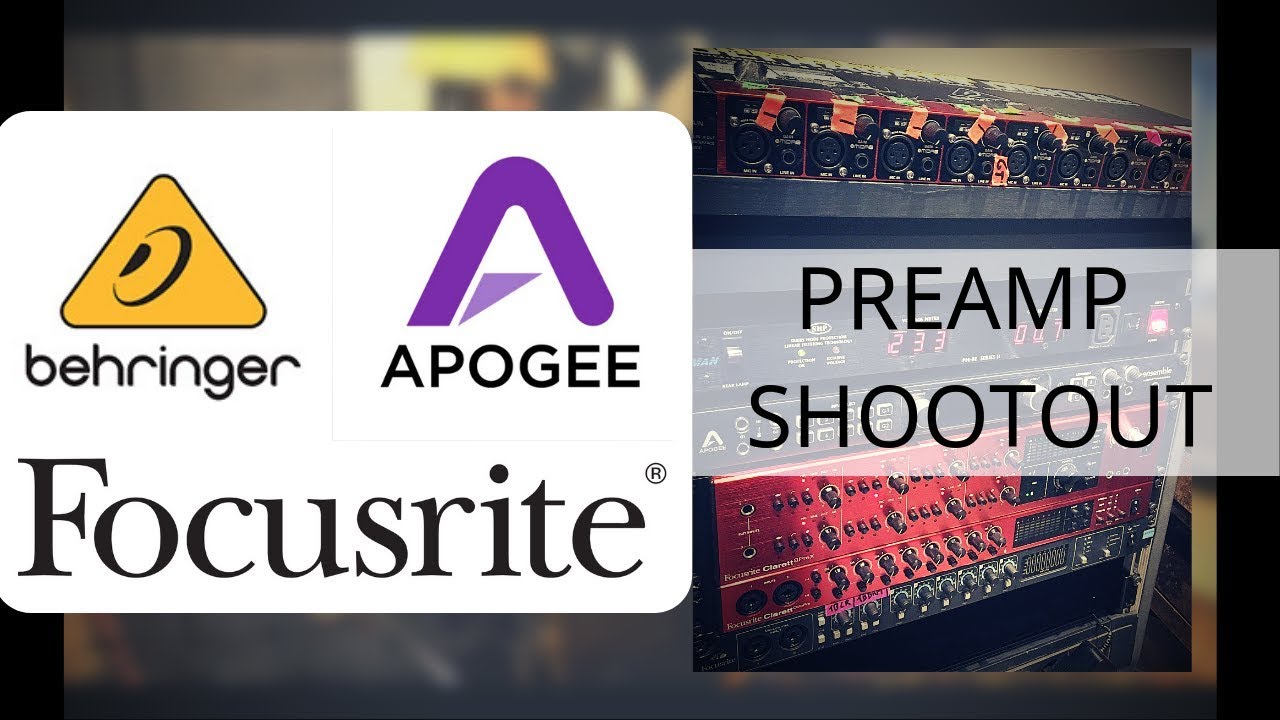 PREAMP SHOOTOUT : Apogee ensemble2014 vs  Behringer ada8200 vs  Focusrite clarett 8preX-octopre-mkII