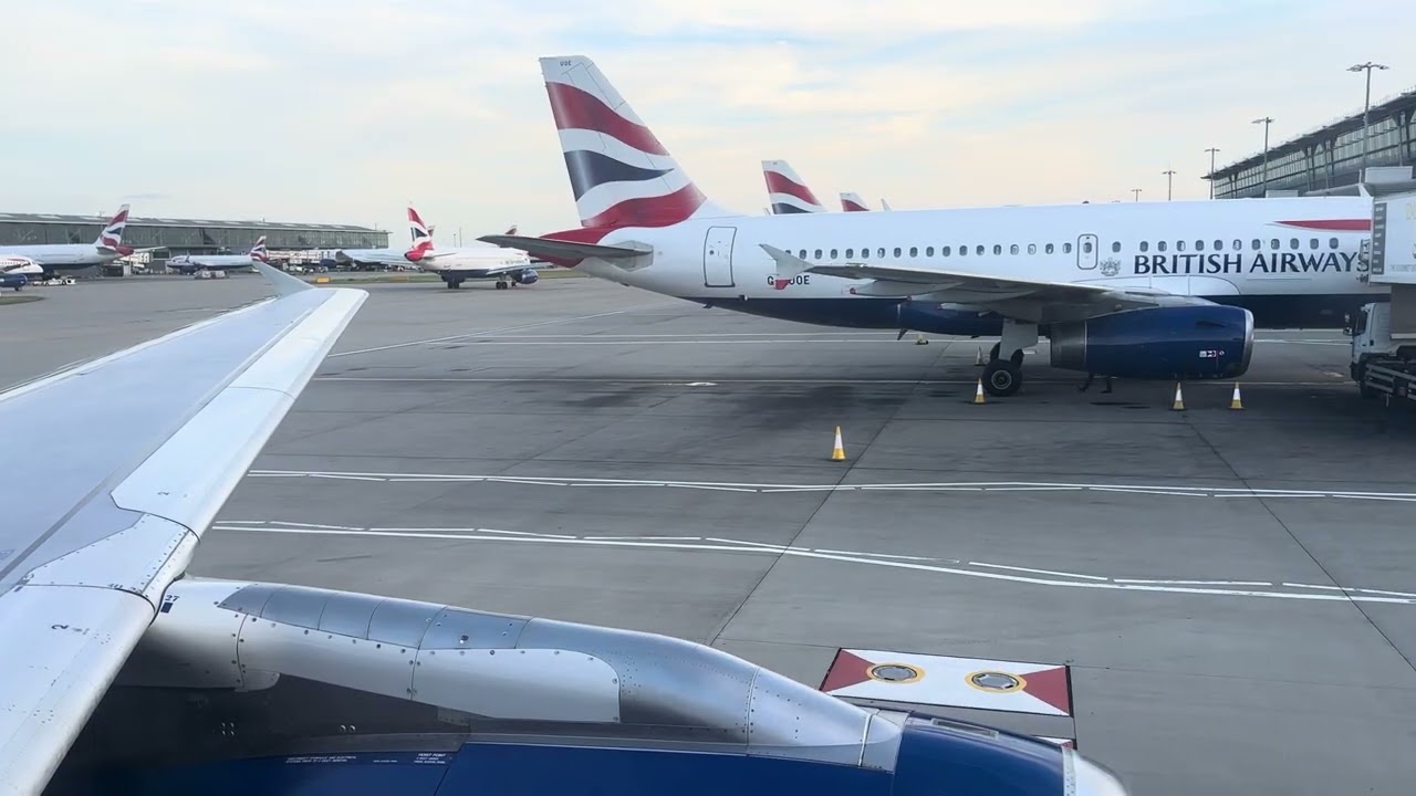 British Airways A320 | Cross Bleed Start and Takeoff from London Heathrow