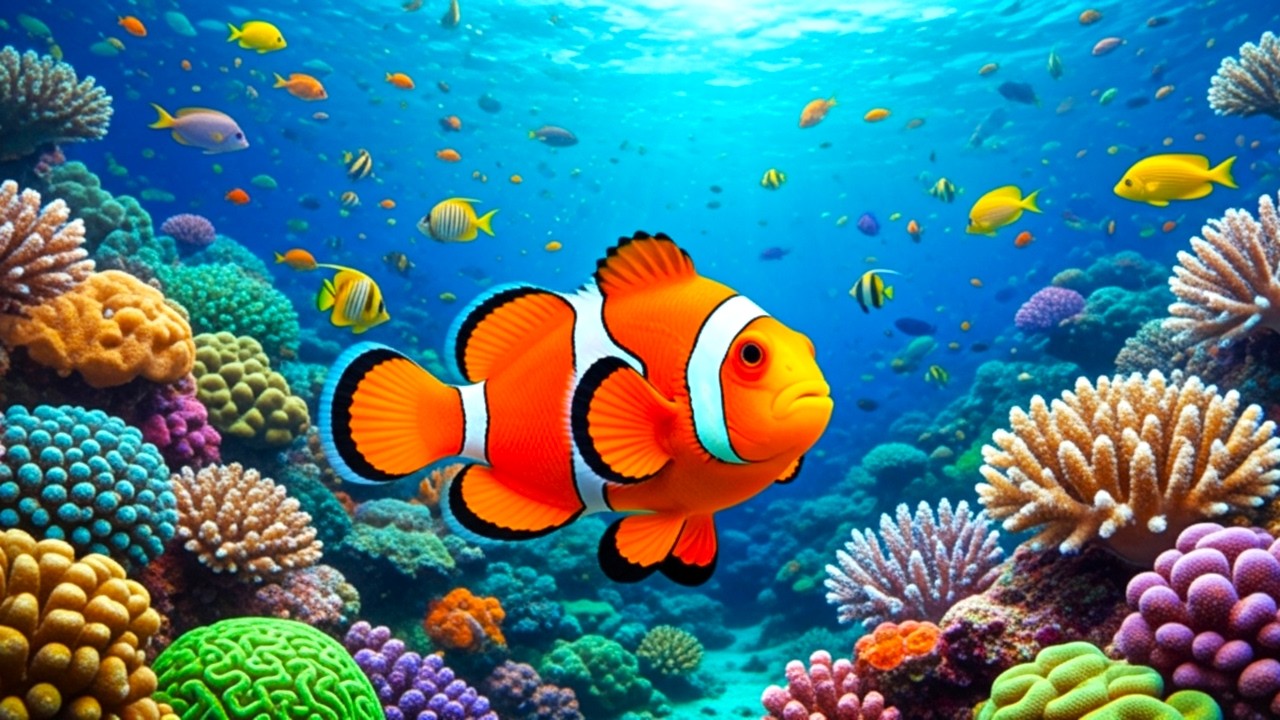 4K Aquarium Ambience 🌊 Relaxing Underwater World with Colorful Coral Reefs & Jellyfish