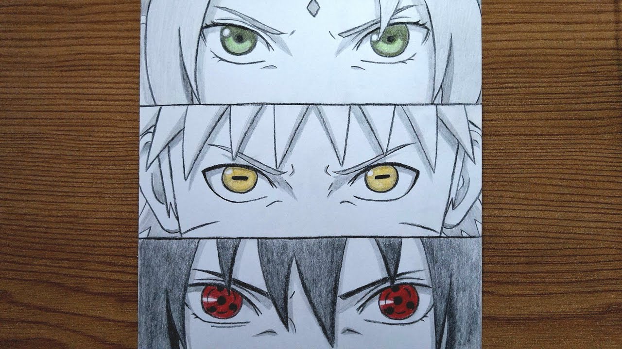 How To Draw Team 7 Eyes Step By Step || Easy Anime Drawing Tutorial