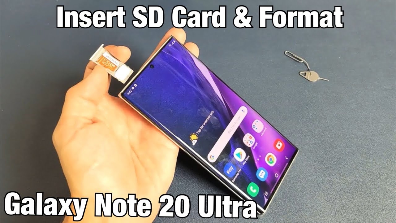 Galaxy Note 20 Ultra: как вставить SD-карту и отформатировать