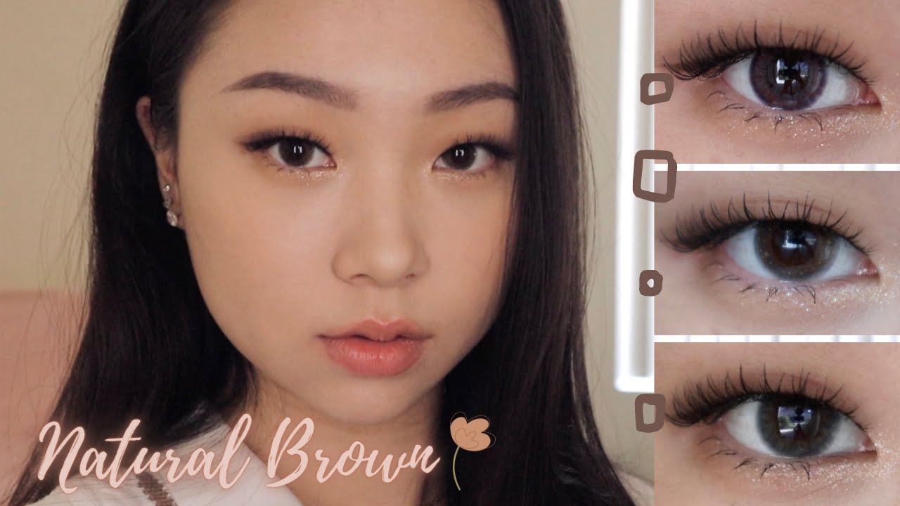 NATURAL BROWN DAILY MONOLID MAKEUP | MITATA LENS UNBOXING