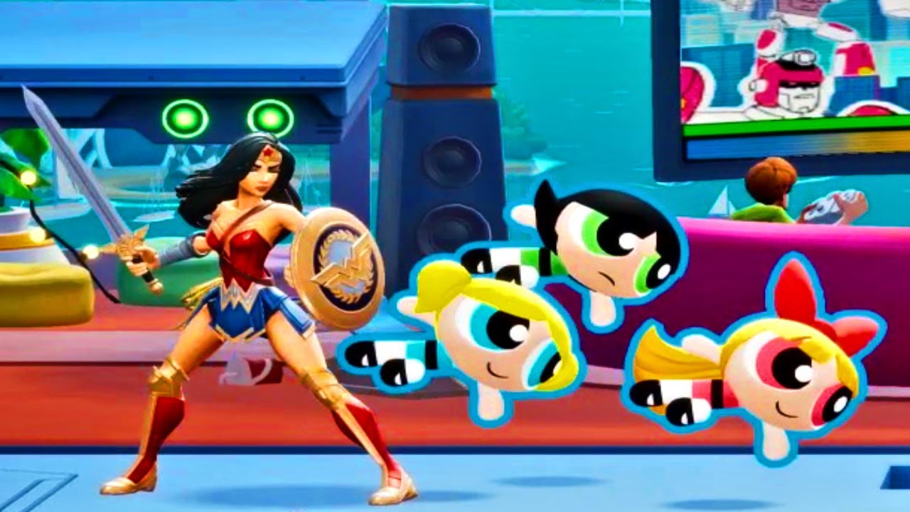 MultiVersus - Powerpuff Girls and Wonder Woman Unique Interactions HD