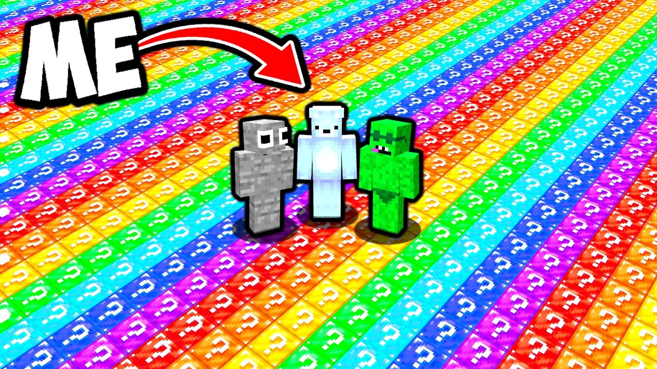 Сможем ли мы выжить только в Minecraft с LUCKY BLOCK RAINBOW?