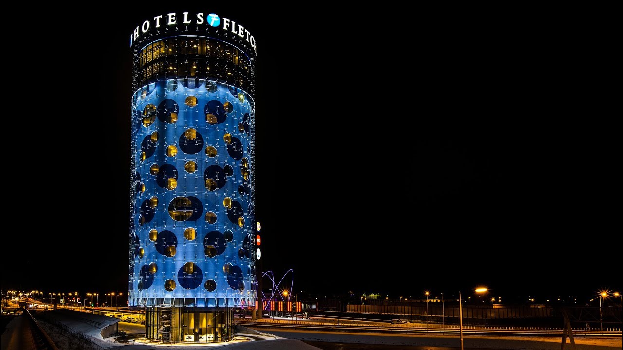 Gevelreclame Fletcher Hotel Amsterdam gerealiseerd door Haco Lichtreclame