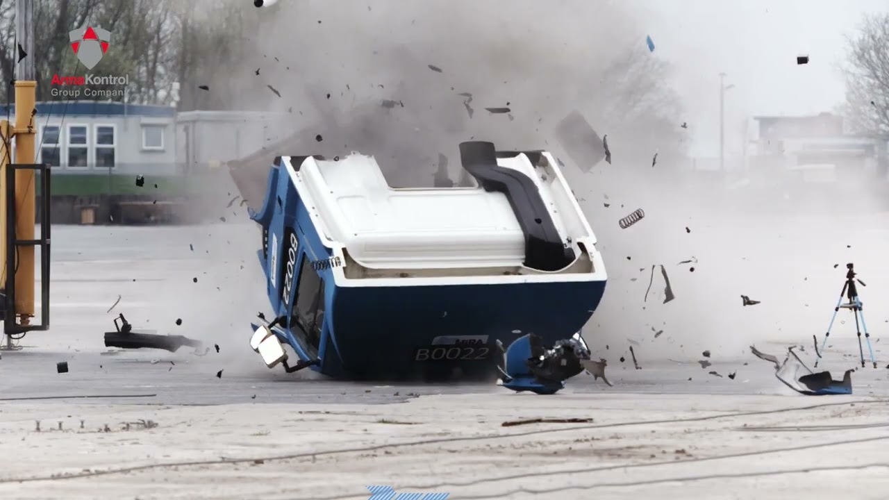Counter Terror Shallow Mounted Bollard Test Video 7500kg/80km