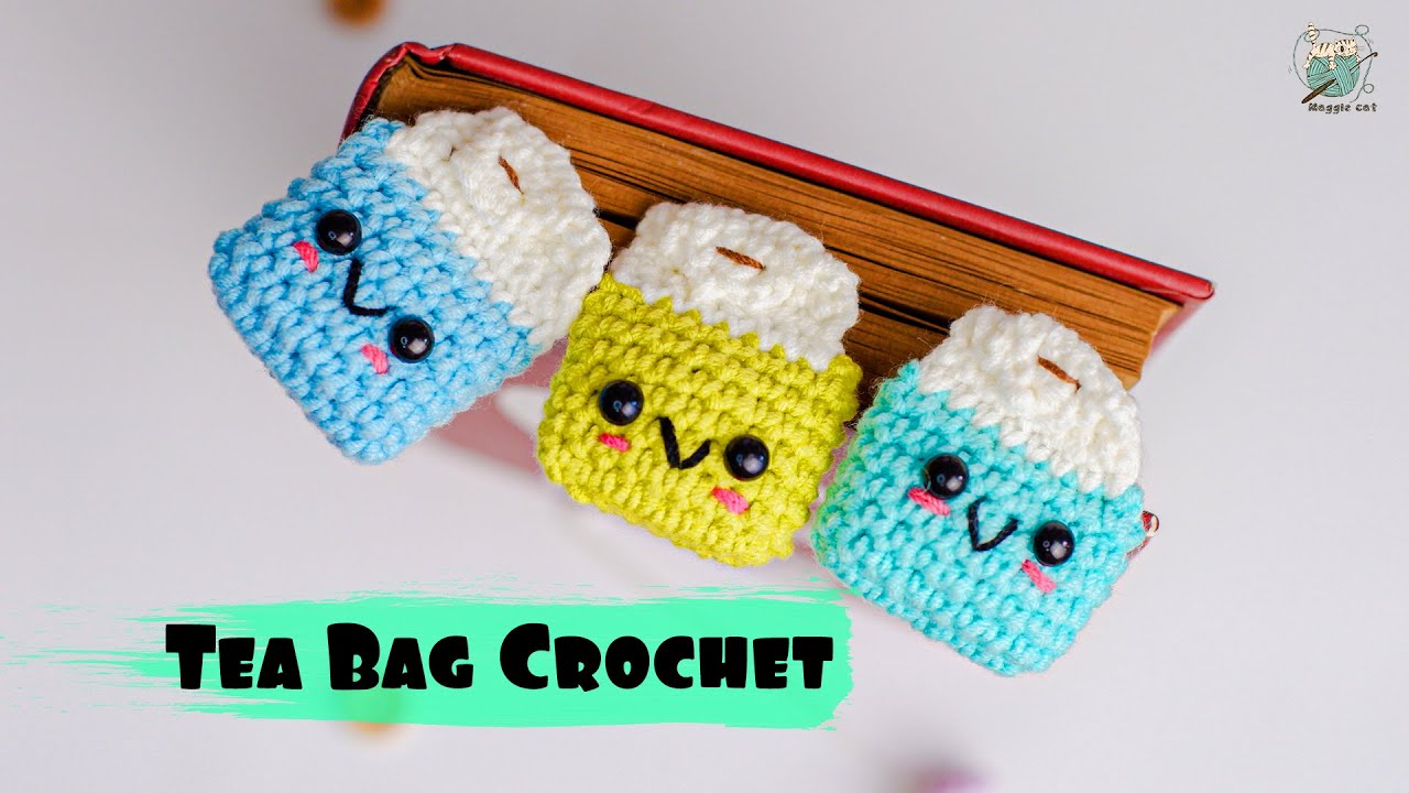 【Teabag Crochet🔖🔖】茶葉包書簽鉤針：創意書簽編織，新手友好鉤針可愛小物件。炎熱的夏季，靜靜地壹個人，手邊壹杯香茶，手捧壹卷古籍。
