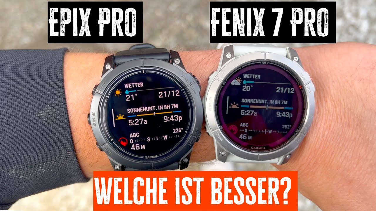Garmin Fenix 7 Pro vs. Epix Pro: AMOLED- oder MIP-Display? + Weitere Unterschiede