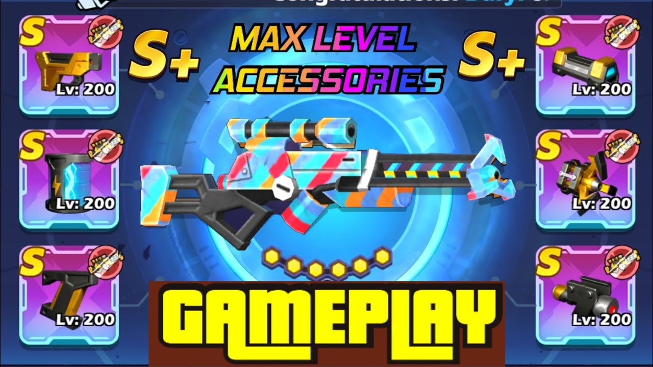 Zombie Waves | RAILGUN Full Max level Accessories Gameplay