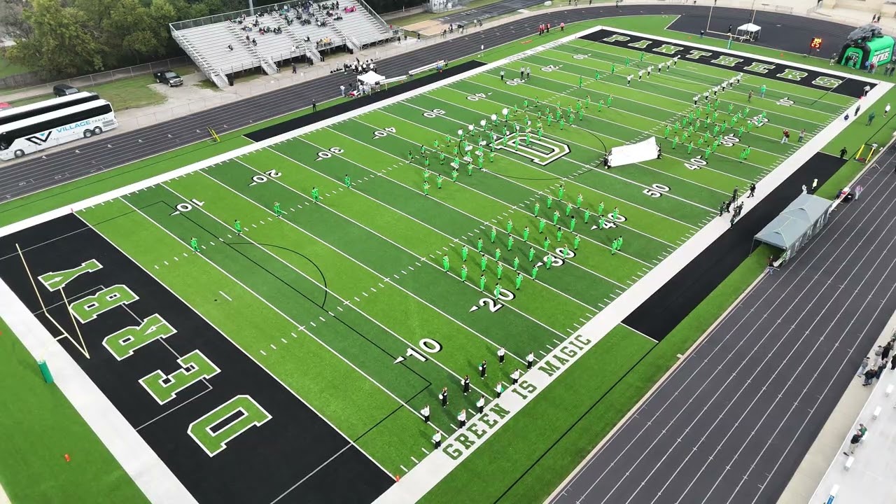 Derby HS Band Pre-game Drone Footage 