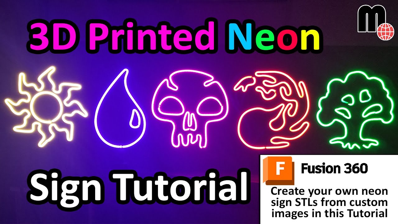 DIY 3D Printed Light Tutorial: Design Your Own 3D Printed Neon Sign Models