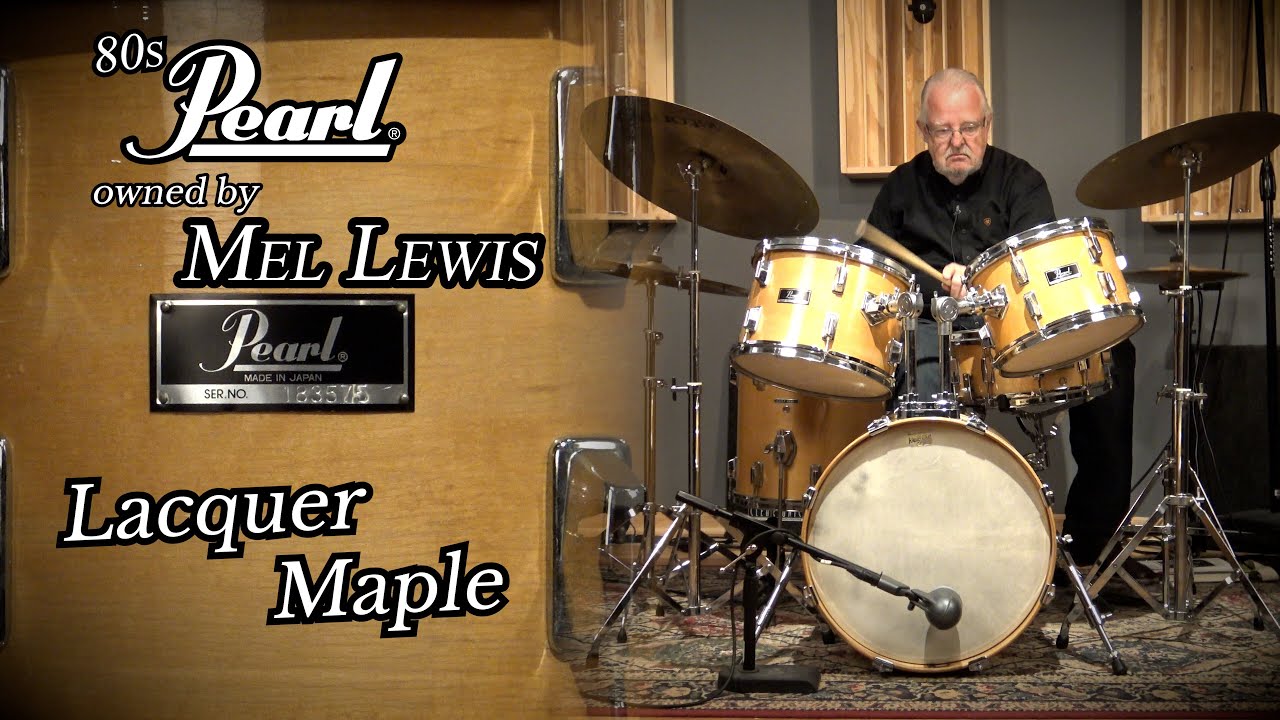 Owned by Mel Lewis! 80s Pearl Drum Kit - Maple Lacquer