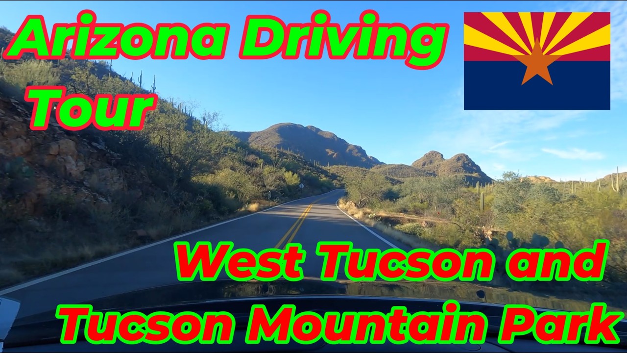 Driving Tucson Mountain Park | Sonoran Desert Views Near Saguaro National Park - 4K Scenic Drive