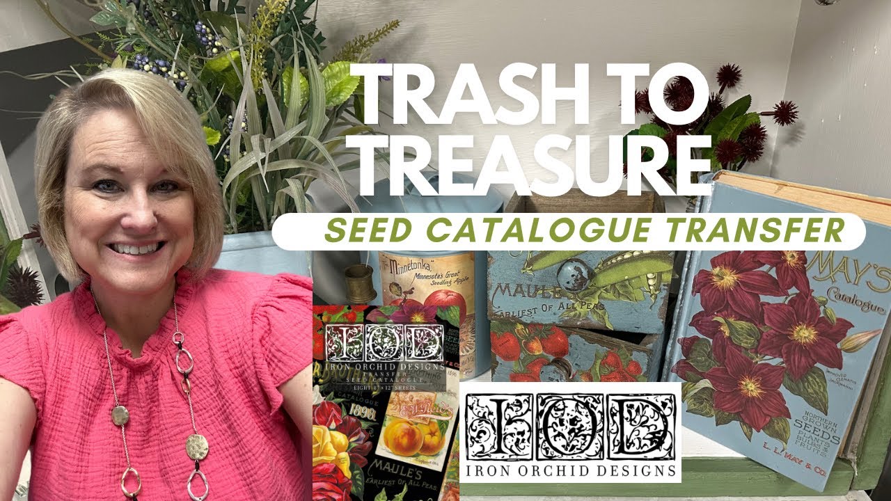 Trash to Treasure/Thrift Flips/IOD Seed Catalogue Transfer/Champness Fusion Mineral Paint