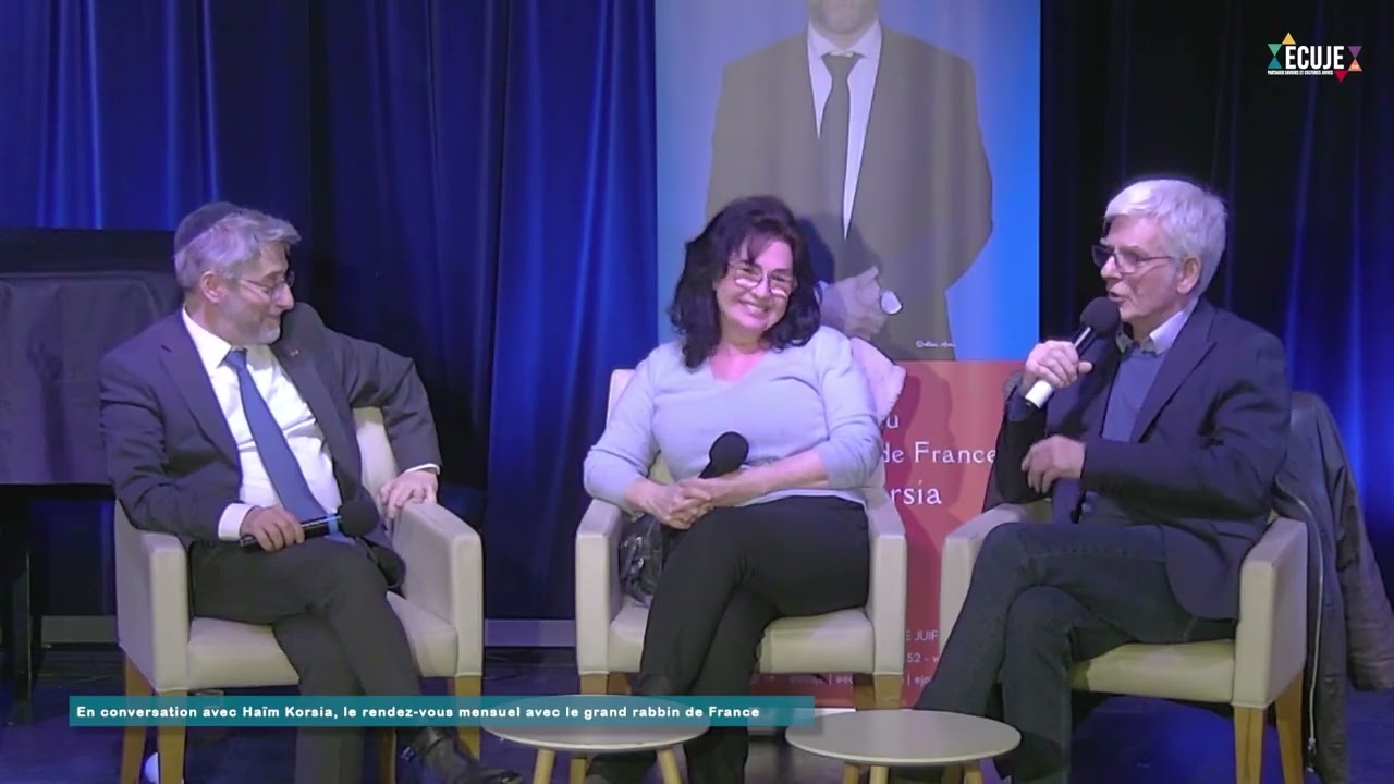 Ha&iuml;m Korsia dialogue avec Antoine et Isabelle Chereau &agrave; l&rsquo;ECUJE