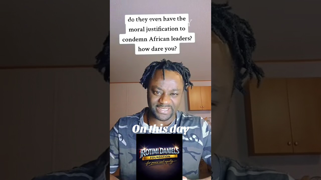You do not have the moral justification at all for speak against Africans