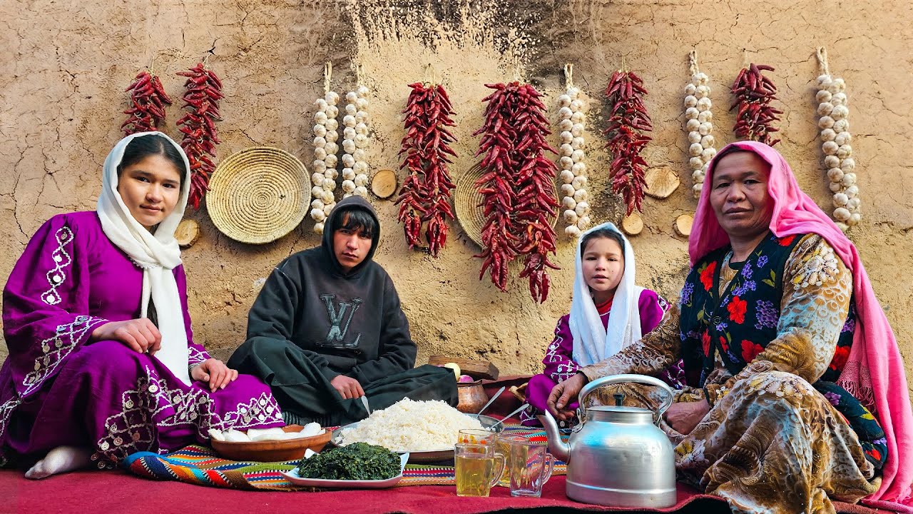 The Most Soulful Lunch! Cooking Organic Spinach & Rice in the Mountains of Bamyan