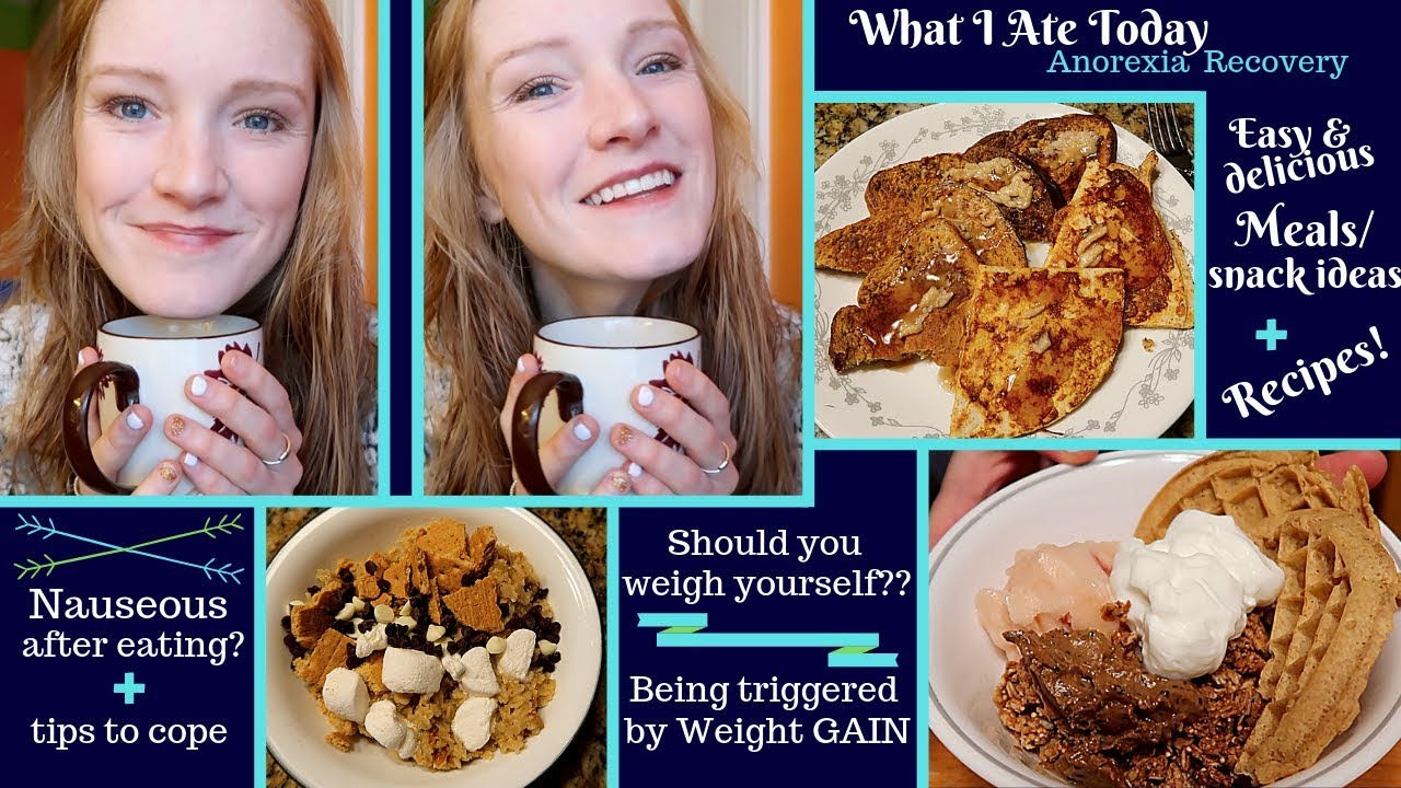 WHAT I EAT IN A (busy work)DAY// Weighing yourself in recovery & triggered by the scale?