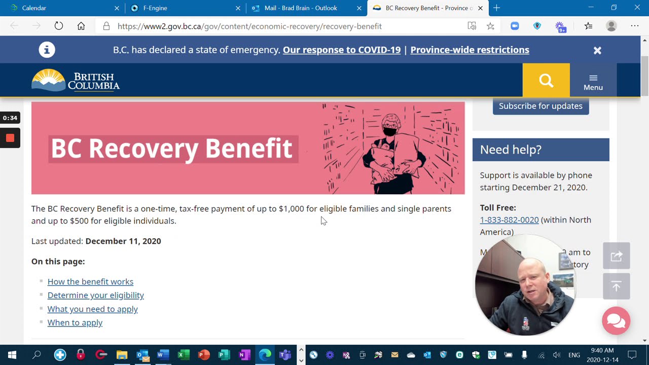 The BC Recovery Benefit