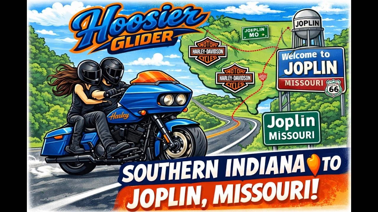 Route 66 Day 1 Motorcycle Ride | Southern Indiana to Joplin, Missouri | Hoosier Glider