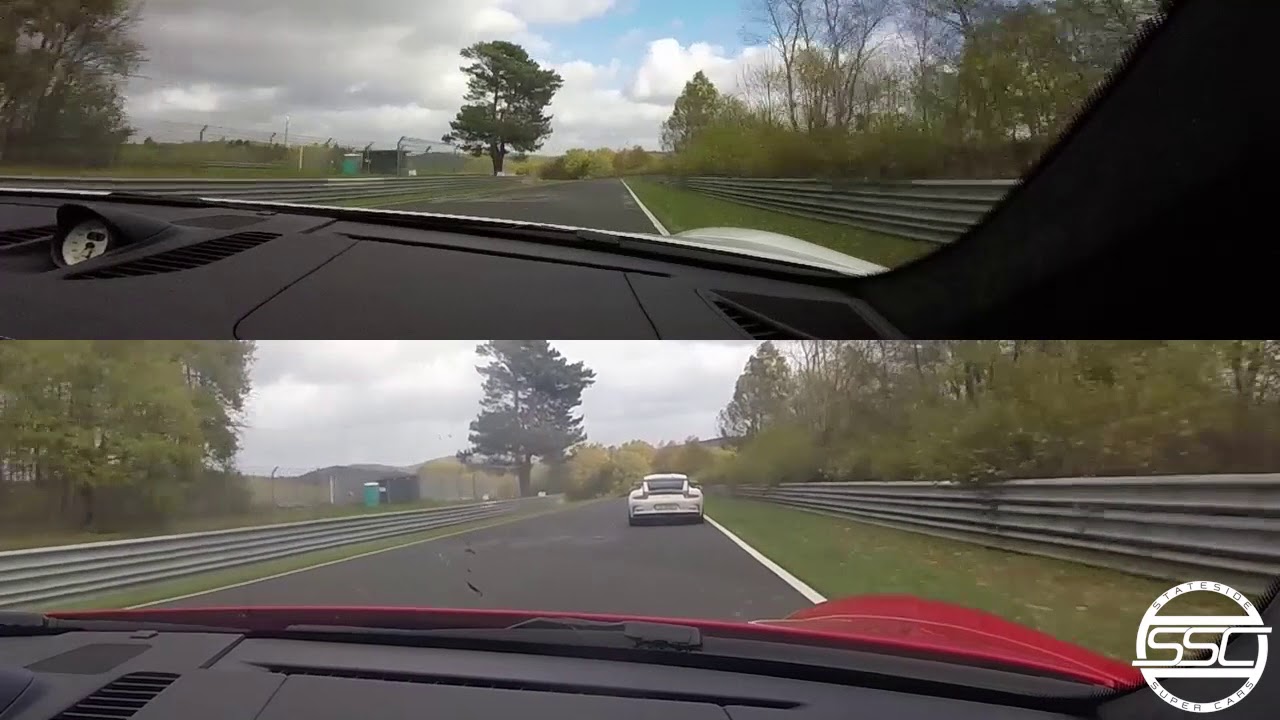 991.2 GT3 vs 991 GT3 RS Nürburgring [Dual Cam]