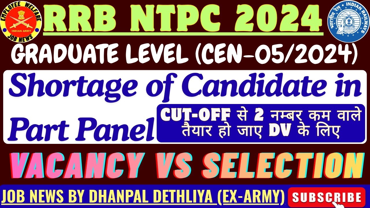 RRB Selecting Less Candidates in Part Panel 😲| RRB NTPC (G) 2024 | Vacancy Vs Selection 🔥 | Results