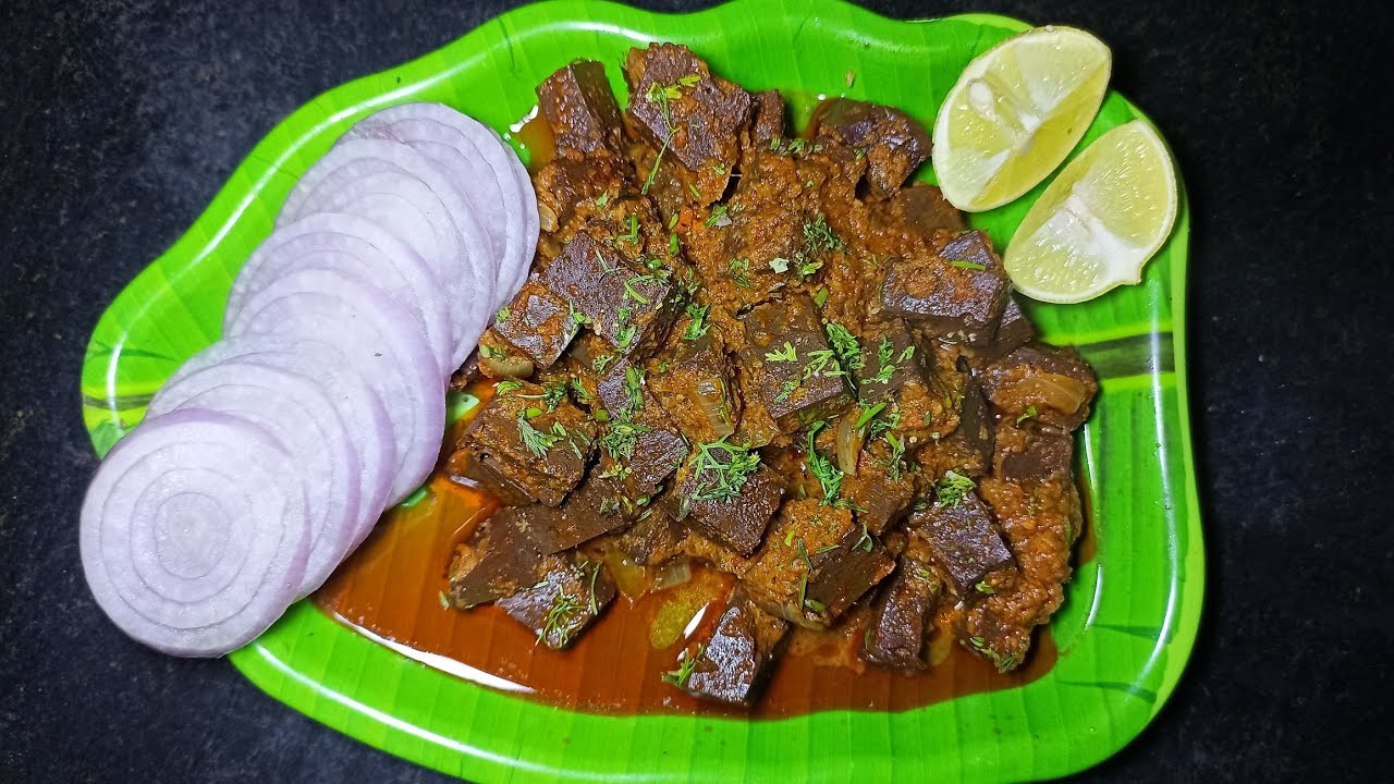 Goat blood masala gravy/Goat blood recipe/Bakra rakti recipe from sharvari food vlogs