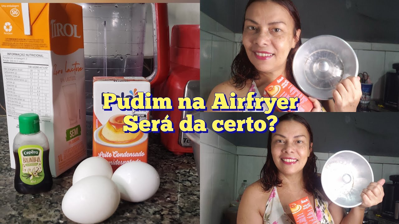 @DiaDiaComOrliene está ao vivo! Pudim na Airfryer pela 1° vez, sera da certo? Strogonoff de frango