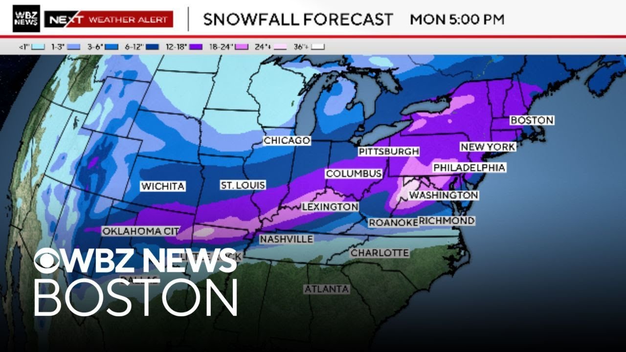 How much snow? Weekend storm to have major impact on Boston and northeast, forecast shows.
