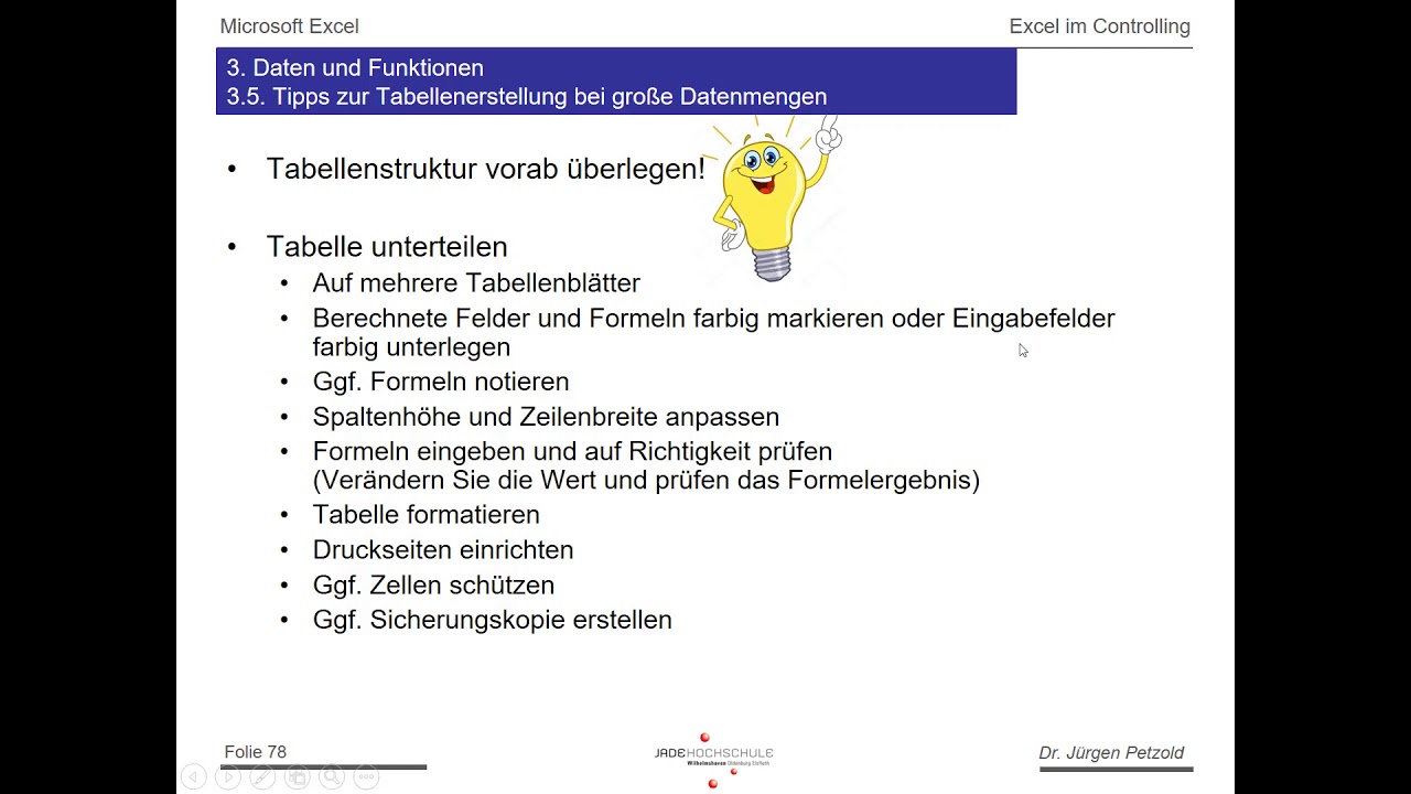 Excel im Controlling Teil 8 (bis SVerweis und WVerweis)