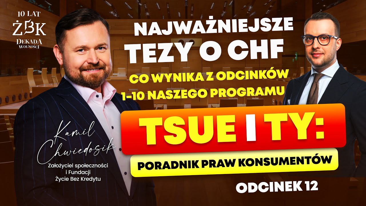 TSUE i TY: Poradnik praw konsumentów odc. 12. Najważniejsze tezy o CHF.