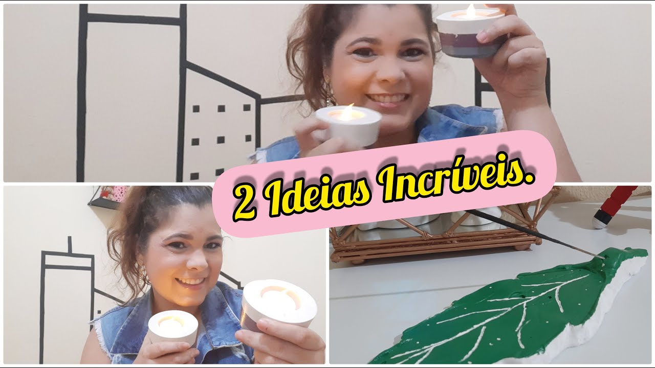 Porta incenso  e porta velas com gesso | 2 Diys | Lílian Amurim