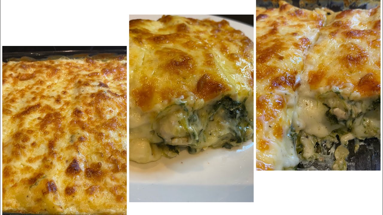 جربوا معي لازانيا بالدجاج و السبانخ مع اسهل طريقة لتحضير صلصة الباشاميلChicken lasagna with spinach