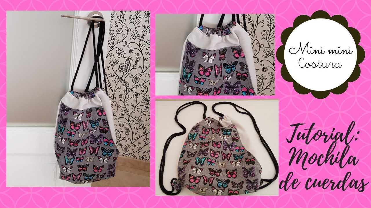 TUTORIAL: Mochila de cuerdas/ con bolsillo exterior/Vuelta al cole
