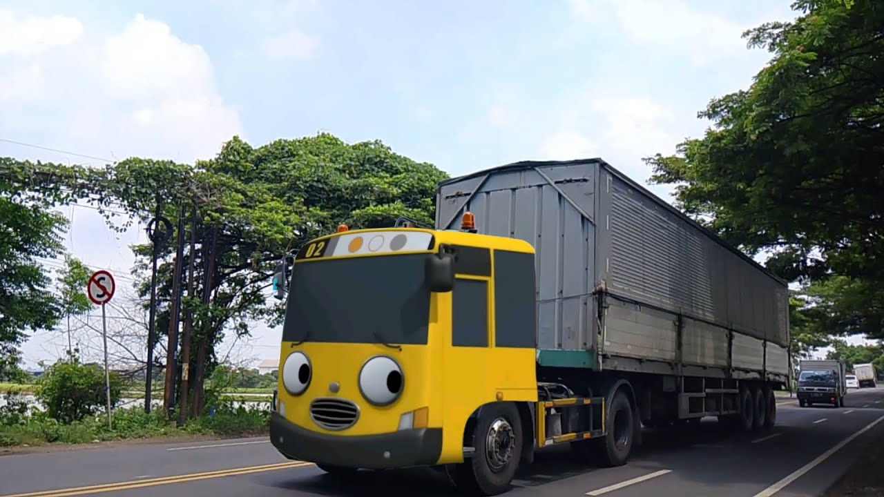 TRUK KONTAINER PANJANG , TRUK TRAILER, TRUK GANDENG, TRUK KONTAINER MIRIP LANI TEMAN TAYO