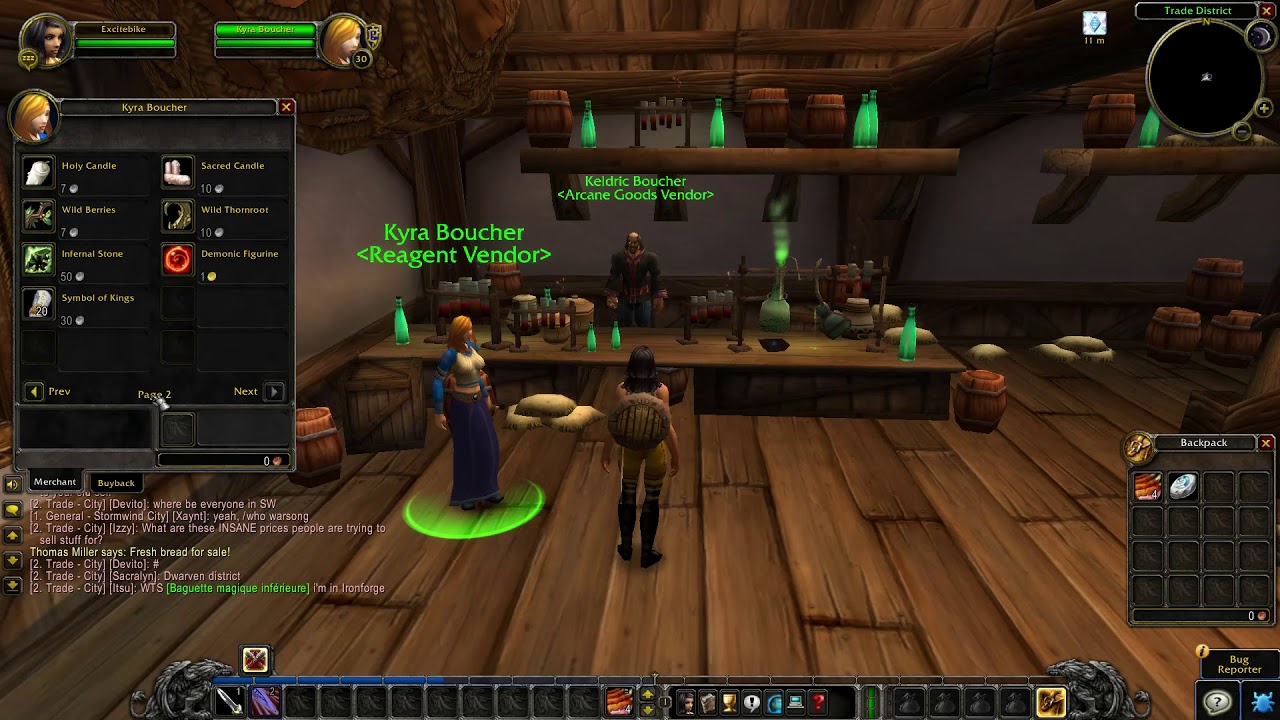 Stormwind Reagent Vendor location - WoW Classic