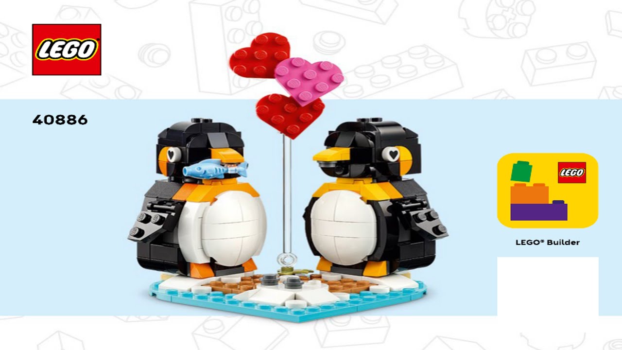 LEGO Instructions - Seasonal - 40886 - Penguins in Love - Valentine's Day