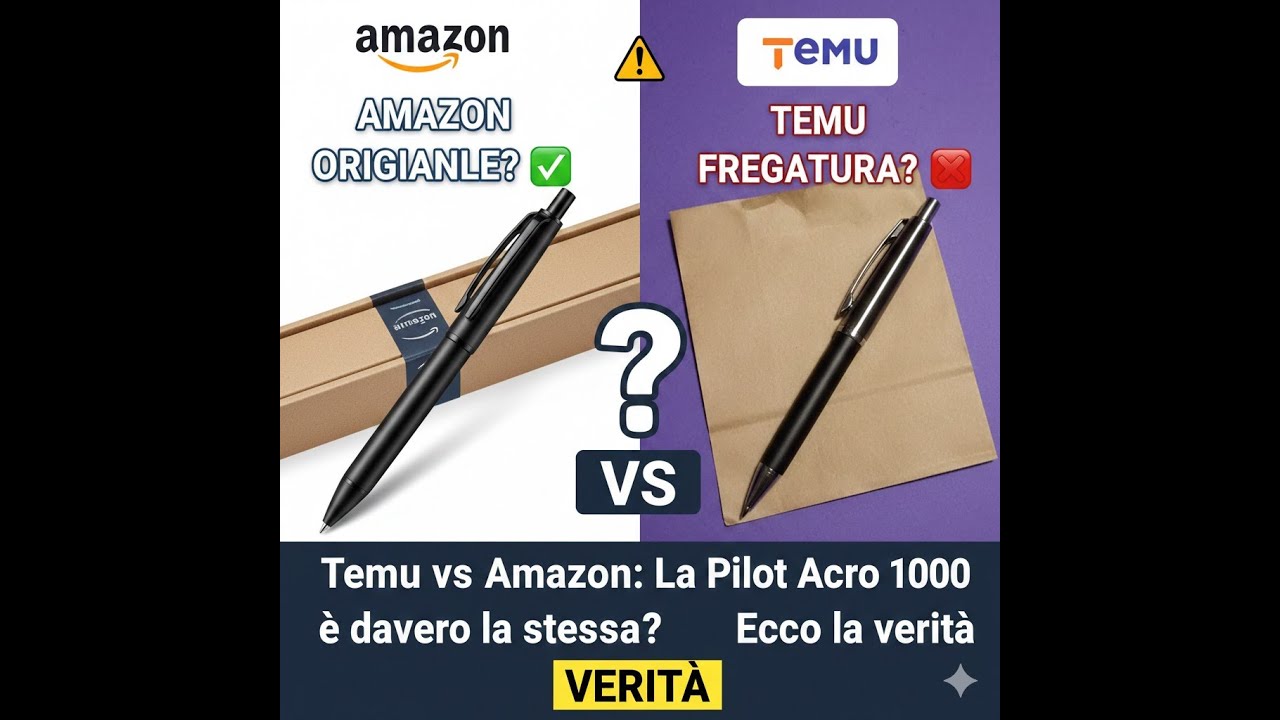 Temu vs Amazon   La Pilot Acro 1000 è davvero la stessa Ecco la verità