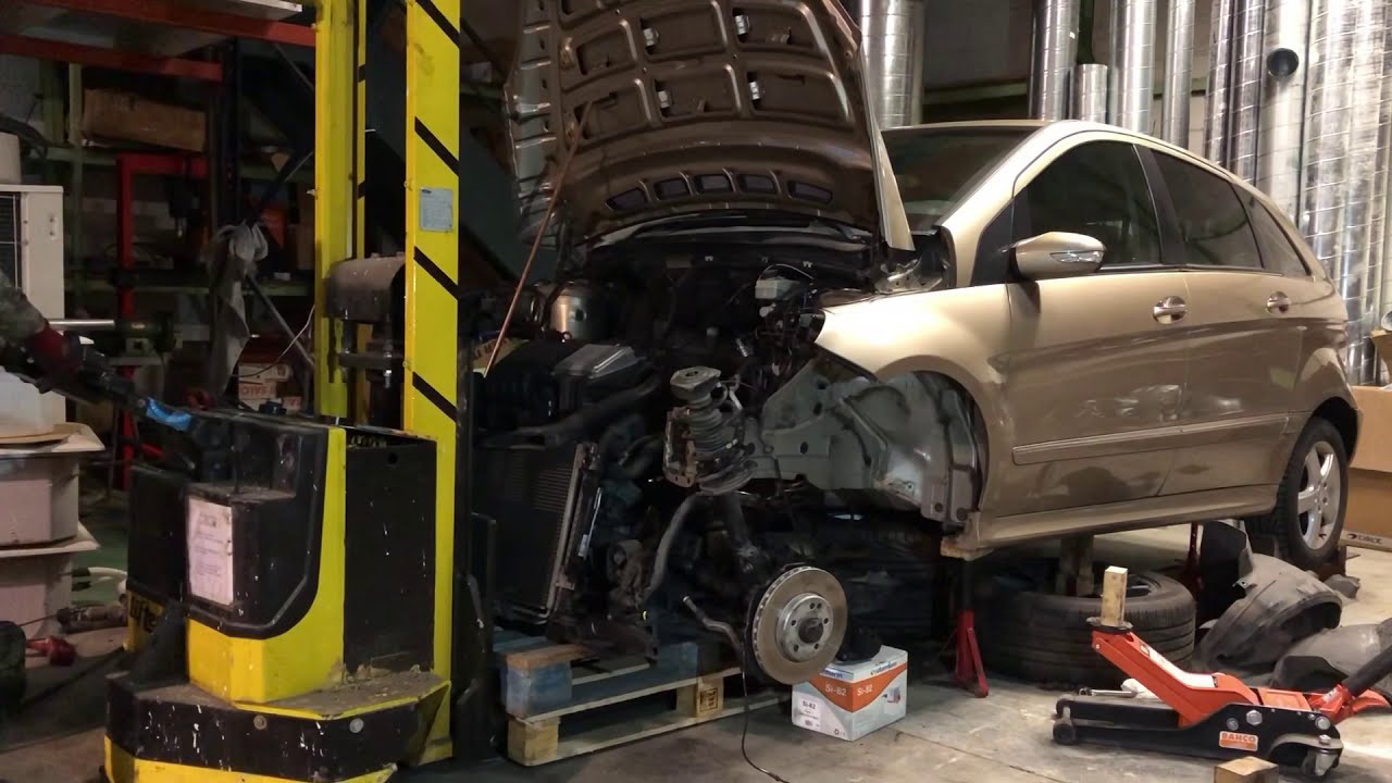 DESMONTAJE COMPLETO Clase B, motor y cambio. (1 parte). Common fault Mercedes w245(716.521). spojka