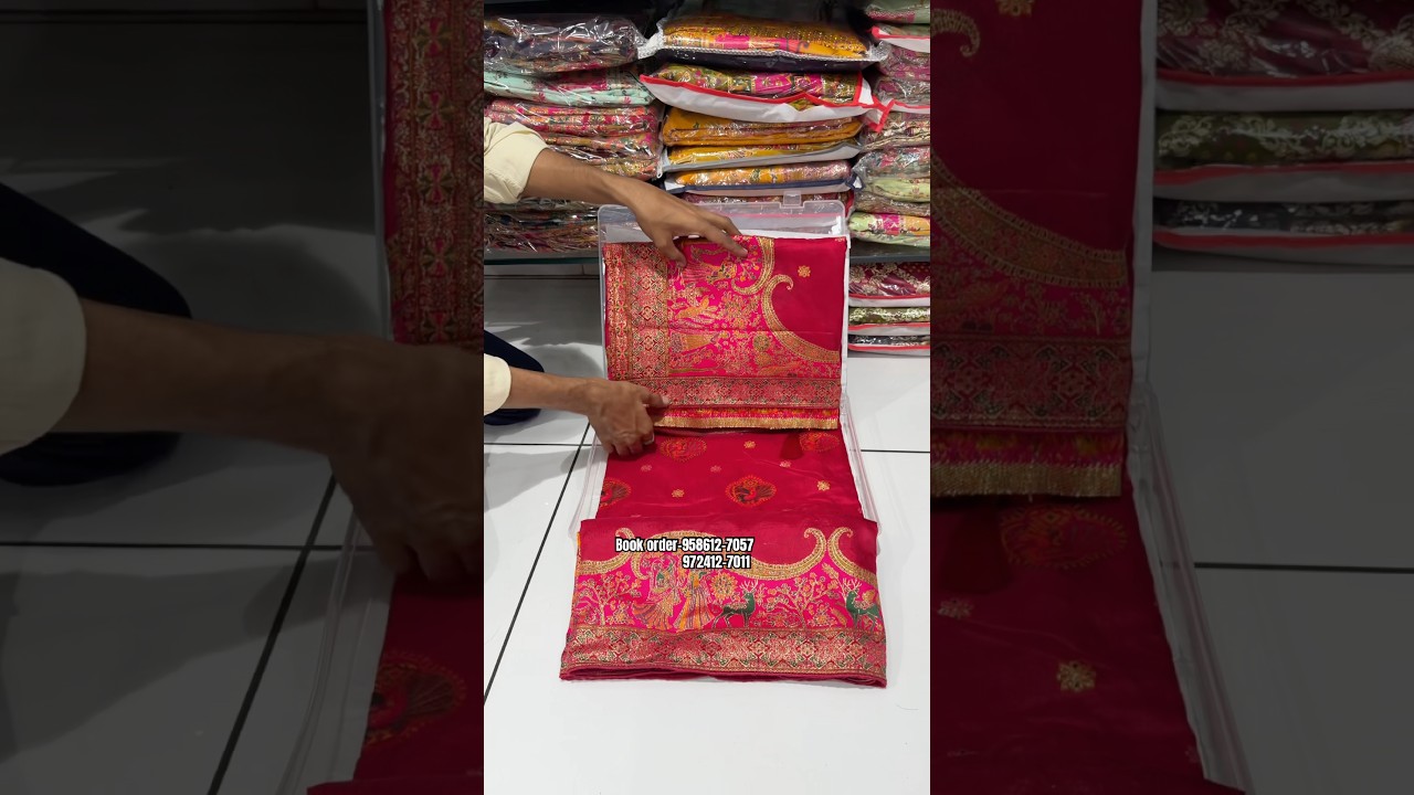 A very beautiful pure pasmina silk pink colour Sarees #trending #saree #new #shosho #instagram