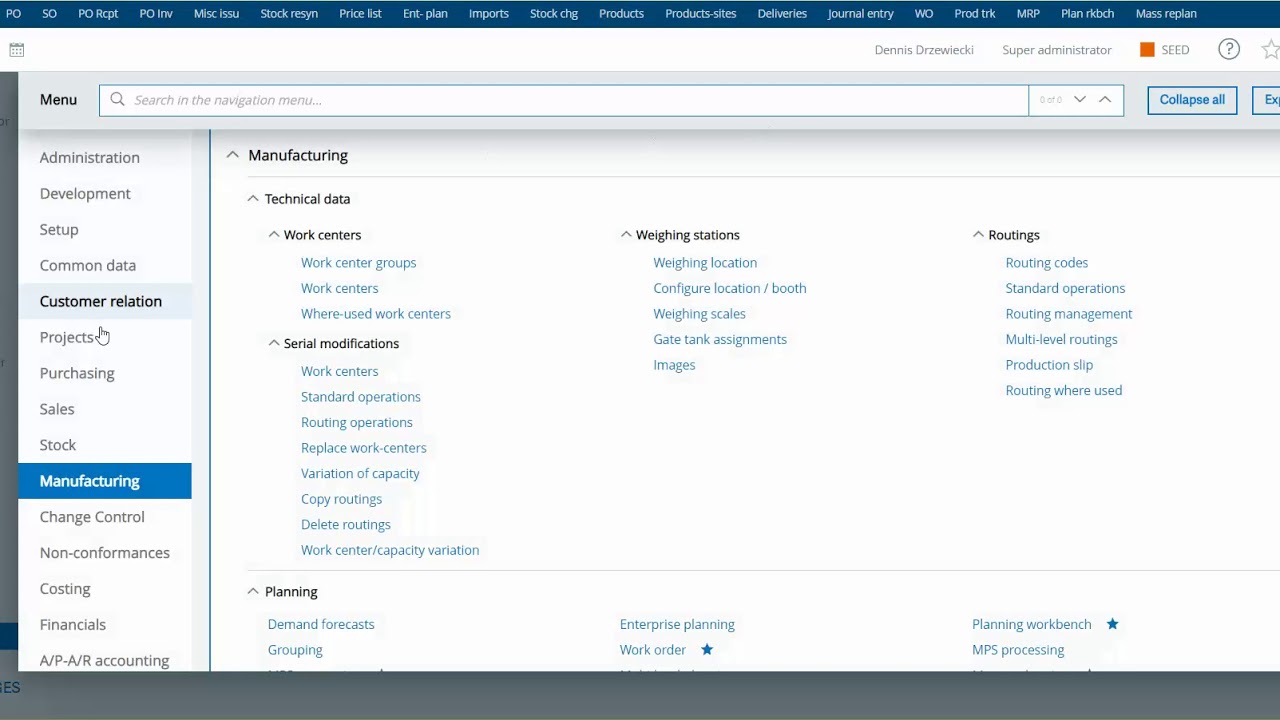 Sage X3 MRP processing by order