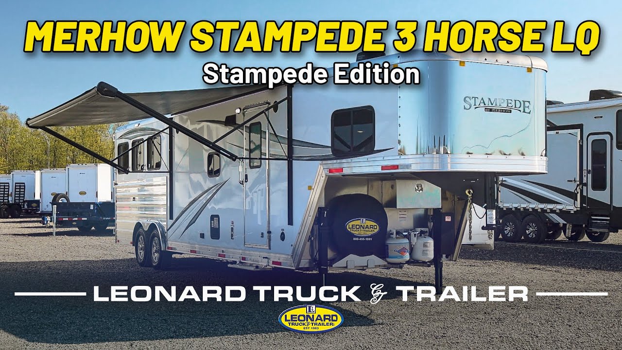 MERHOW'S STAMPEDE EDITION LQ - Merhow Trailers 3 Horse Living Quarter