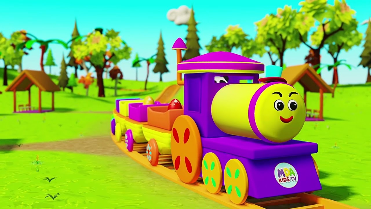 Train Stations Surprise Eggs 🚂🥚 | Toddler Learning Cartoon