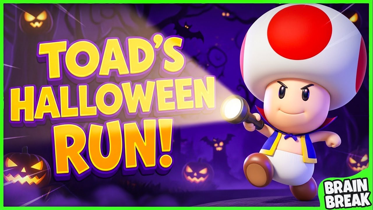 Toad's Halloween Run | Halloween Brain Break | Halloween Games For Kids | Halloween GoNoodle